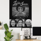 心に残る写真 黒白の追悼 ポスター (ホームオフィス)