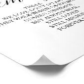 心に残る愛のメモリアルサイン ポスター (角)