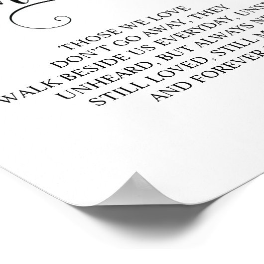 心に残る愛のメモリアルサイン ポスター (角)