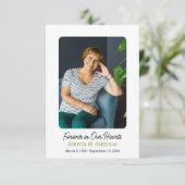 心に永く留まる写真の葬儀感謝カード 招待状 (スタンド正面)