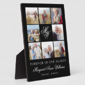 心に永遠に刻むモノグラム追悼写真グリッド フォトプラーク (側面)