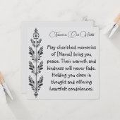 心に永遠に刻む 追悼カード カード (正面/裏面インサイチュ)