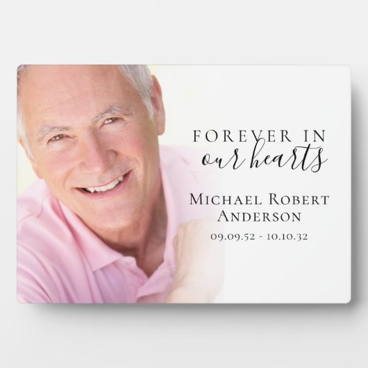 心に永遠に残る写真のお葬式追悼記念 フォトプラーク (正面)