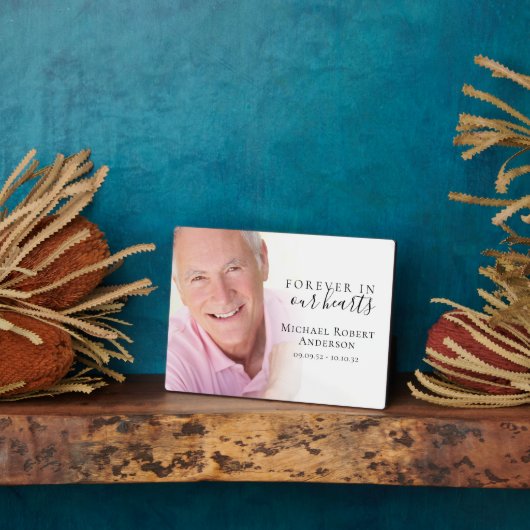 心に永遠に残る写真のお葬式追悼記念 フォトプラーク (側面)