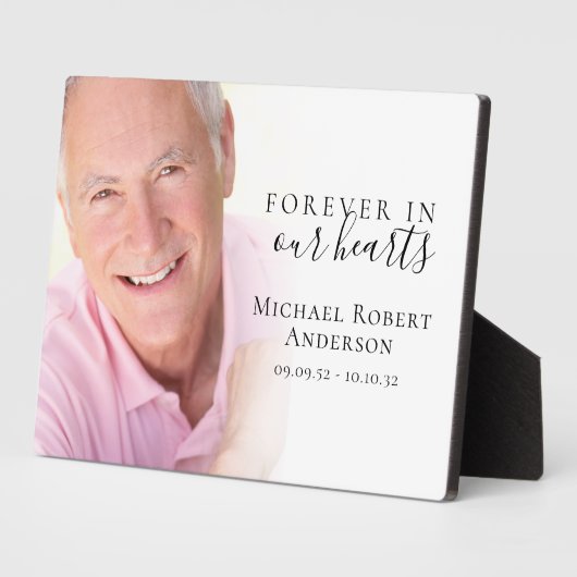 心に永遠に残る写真のお葬式追悼記念 フォトプラーク (側面)