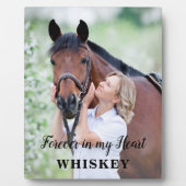 心に永遠に残る オーダーメイド 馬の写真 メモリアル フォトプラーク (正面)