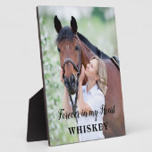 心に永遠に残る オーダーメイド 馬の写真 追悼記念品 フォトプラーク (側面)