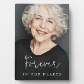 心に永遠に残る カジュアルな筆記体メモリアル写真 フォトプラーク (正面)