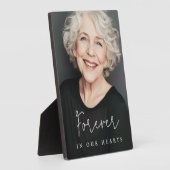 心に永遠に残る カジュアルな筆記体メモリアル写真 フォトプラーク (側面)