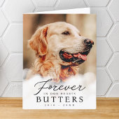 心に永遠に留まるペットの追悼 現代的な写真 サンキューカード