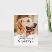 心に永遠に留まるペットの追悼 現代的な写真 サンキューカード (正面)