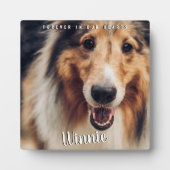 心に永遠に留まる写真ペットメモリアルギフト フォトプラーク (正面)