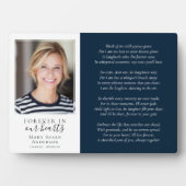 心に永遠に留まる写真記念詩 フォトプラーク (正面)