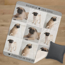 心に永遠に留まる犬の写真コラージュ追悼