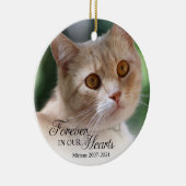 心に永遠に留まる猫の写真 セラミックオーナメント (右)