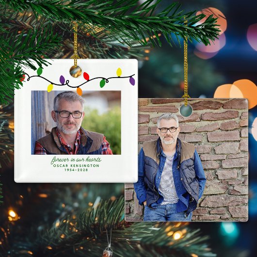 心に永遠に留めるメモリアル写真 セラミックオーナメント