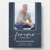 心に永遠に留める フォト メモリアル デニム フォトプラーク (正面)