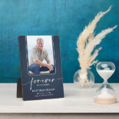 心に永遠に留める フォト メモリアル デニム フォトプラーク (側面)