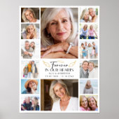 心に永遠に留める マルチ写真コラージュ追悼 ポスター (正面)