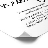 心に永遠に留める 結婚記念・追悼プレート ポスター (角)