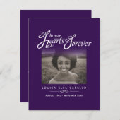 心に永遠に紫の写真詩 エンクロージャーカード (正面/裏面)