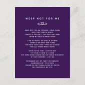 心に永遠に紫の写真詩 エンクロージャーカード (裏面)