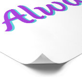 心に永遠に覚えて　自殺予防の意識をプリント ポスター (角)