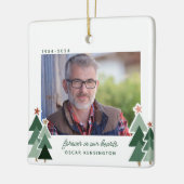 心に永遠に記念の木々写真 セラミックオーナメント (左)