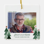 心に永遠に記念の木々 フォト セラミックオーナメント (正面)