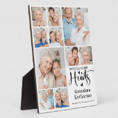 心に永遠に10枚の写真コラージュ追悼プレート フォトプラーク (側面)