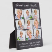 心に永遠に9枚の写真コラージュ追悼 フォトプラーク (側面)