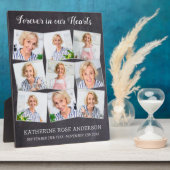 心に永遠に9枚の写真コラージュ追悼 フォトプラーク (側面)