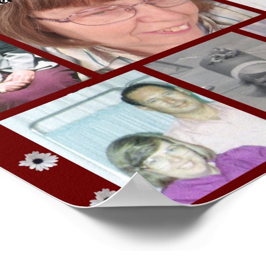 心に永遠に9枚の写真 赤いデイジー ポスター (角)