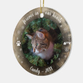 心に永遠に | フォトペットメモリアル ボケ セラミックオーナメント (左)