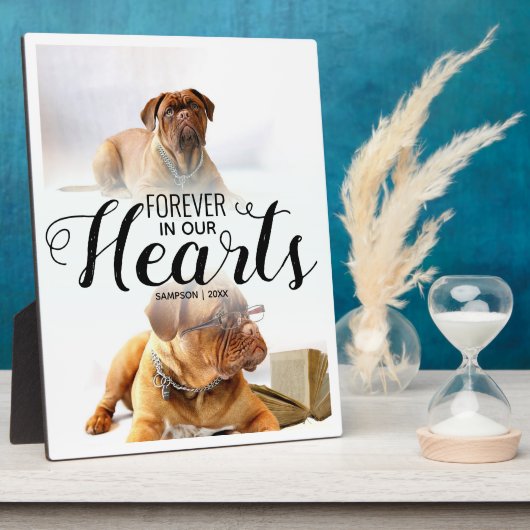 心に永遠に ペットの写真記念碑 フォトプラーク (側面)