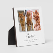 心に永遠に ペットメモリアルギフト 個人仕様 フォトプラーク (正面)