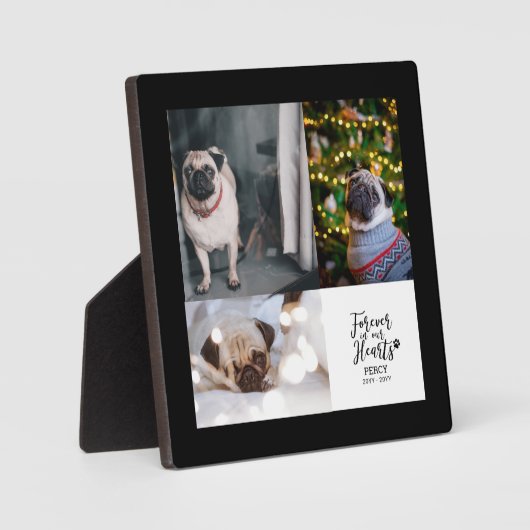 心に永遠に | ペットメモリアル写真コラージュ フォトプラーク (正面)