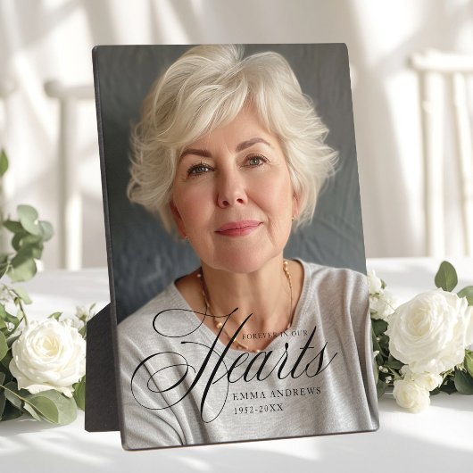 「心に永遠に」写真葬儀記念プレート フォトプラーク