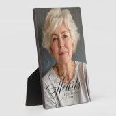 「心に永遠に」写真葬儀記念プレート フォトプラーク (側面)