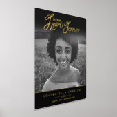 心に永遠に　単一の写真　黒金 箔ポスター (レイダウン)