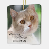 心に永遠に 猫の写真 セラミックオーナメント (左)