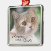 心に永遠に 猫の写真 メタルオーナメント (左)