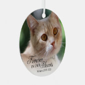 心に永遠に 猫の写真 メタルオーナメント (正面右)