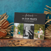 心に永遠に 3枚の写真 ブラックカスタム フォトプラーク (側面)