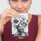 心に花が咲く女性aiアートワークファンタジー ポストカード