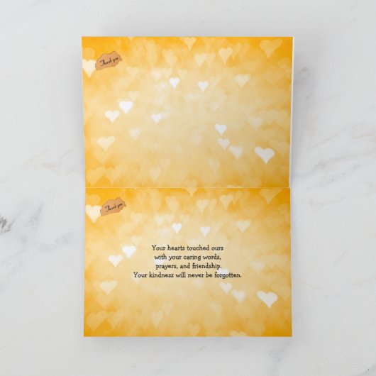 心に触れる、折りたためる感謝のカード サンキューカード (内部)