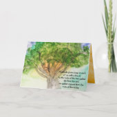 心に触れる、折りたためる感謝のカード サンキューカード (正面)