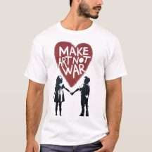 「心に響くハート」 MAKE ART NOT WAR と少年
