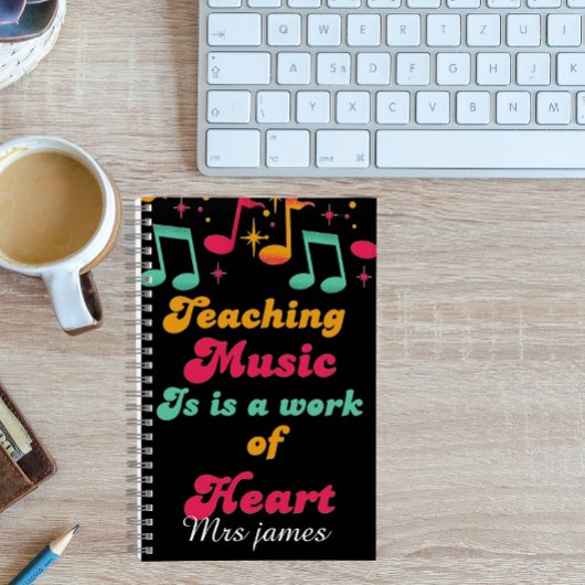 心に響く音楽の先生のための個性的な教師の日 ノートブック