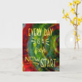 心に響く「新たなスタート」美麗 カード (黄色い花)